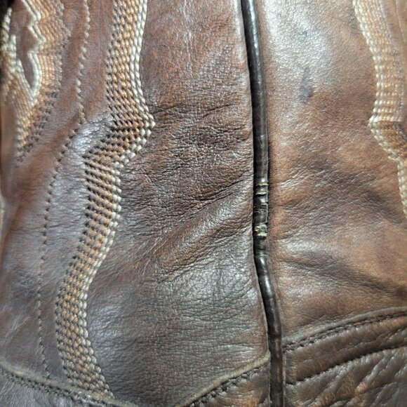 Dan Post Earp Mens Size US 10 Creed Brown Leather Western Pull On Cowboy Boots - Picture 12 of 12